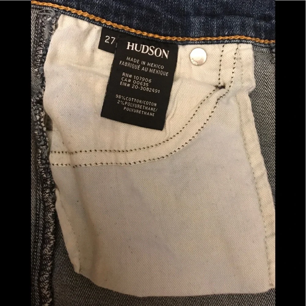 Hudson Zoey High Rise Red Tuxedo stripes Jeans 27 - Picture 6 of 16